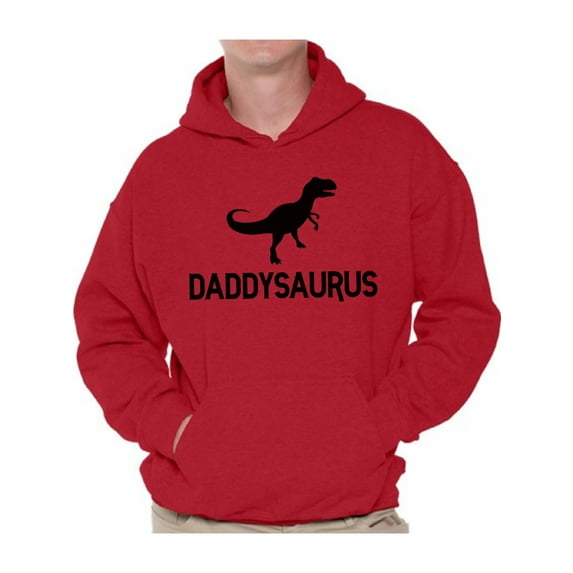Awkward Styles Men's Daddysaurus Funny Graphic Hoodie Tops Black Daddy Saurus Gift for Dad