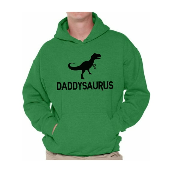 Awkward Styles Men's Daddysaurus Funny Graphic Hoodie Tops Black Daddy Saurus Gift for Dad