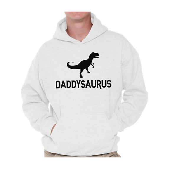 Awkward Styles Men's Daddysaurus Funny Graphic Hoodie Tops Black Daddy Saurus Gift for Dad
