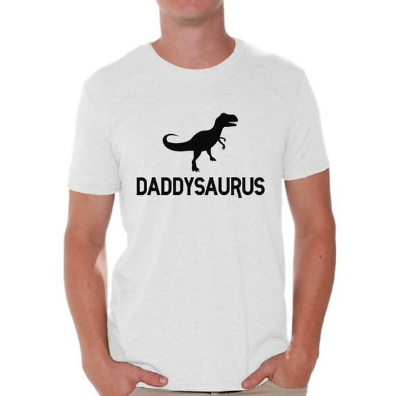Awkward Styles Men's Daddysaurus Funny Graphic T-shirt Tops Black Daddy Saurus Gift for Dad