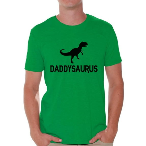 Awkward Styles Men's Daddysaurus Funny Graphic T-shirt Tops Black Daddy Saurus Gift for Dad