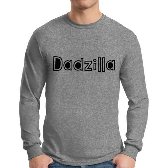 Awkward Styles Men's Dadzilla Dad's Graphic Long Sleeve T-shirt Tops Father's Day Cool Gift for Dad