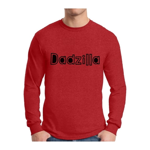 Awkward Styles Men's Dadzilla Dad's Graphic Long Sleeve T-shirt Tops Father's Day Cool Gift for Dad