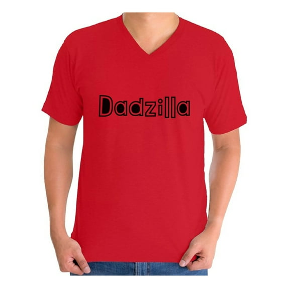 Awkward Styles Men's Dadzilla Dad's Graphic V-neck T-shirt Tops Father's Day Cool Gift for Dad