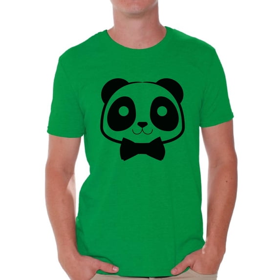 Awkward Styles Men's Dapper Panda Bear With Bow Tie T-shirt
