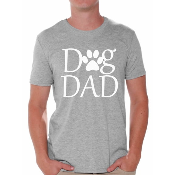 Awkward Styles Men's Dog Dad Graphic T-shirt Tops Pet Loving Father`s Day Gift Dog Lover Gift for Him