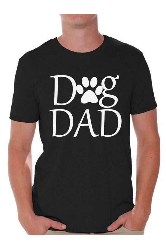 Men's Dog Dad Graphic T-shirt Tops Pet Loving Father`s Day Gift Dog Lover Gift for Him