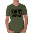 thumbnail image 1 of Awkward Styles Men's Don`t Make Me Use My Football Dad Voice Funny Graphic T-shirt Tops Father's Day, 1 of 4