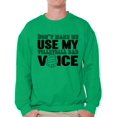 thumbnail image 1 of Awkward Styles Men's Don`t Make Me Use My Volleyball Dad Voice Funny Father`s Graphic Sweatshirt Tops, 1 of 4