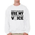 thumbnail image 1 of Awkward Styles Men's Don`t Make Me Use My Volleyball Dad Voice Funny Father`s Graphic Sweatshirt Tops, 1 of 4