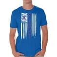 thumbnail image 1 of Awkward Styles Men's Fight Cancer Graphic T-shirt Tops USA Flag Purple Ribbon for Awareness, 1 of 4