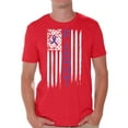 thumbnail image 1 of Awkward Styles Men's Fight Cancer Graphic T-shirt Tops USA Flag Purple Ribbon for Awareness, 1 of 4