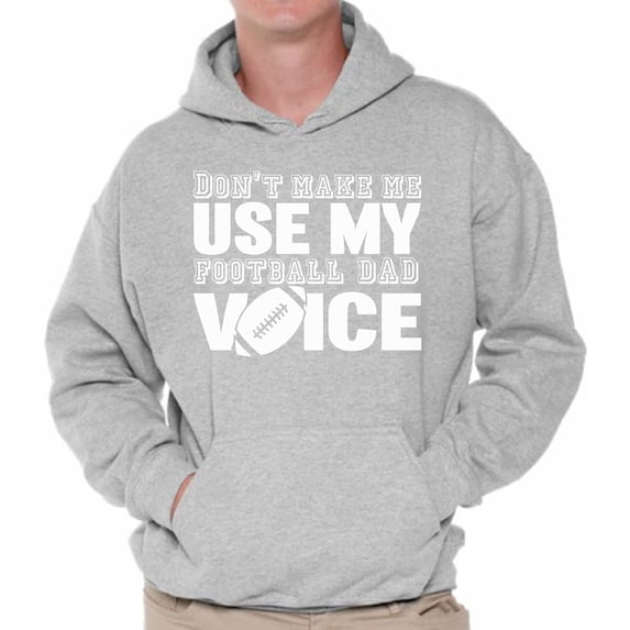 Awkward Styles Men's Football Dad Voice Cute Father`s Graphic Hoodie Tops Sport Dad Gift Father's Day