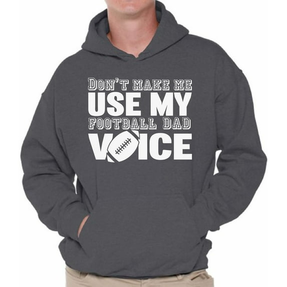 Awkward Styles Men's Football Dad Voice Cute Father`s Graphic Hoodie Tops Sport Dad Gift Father's Day