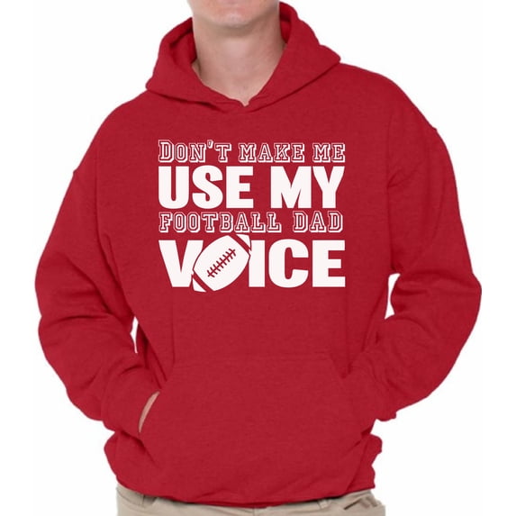 Awkward Styles Men's Football Dad Voice Cute Father`s Graphic Hoodie Tops Sport Dad Gift Father's Day
