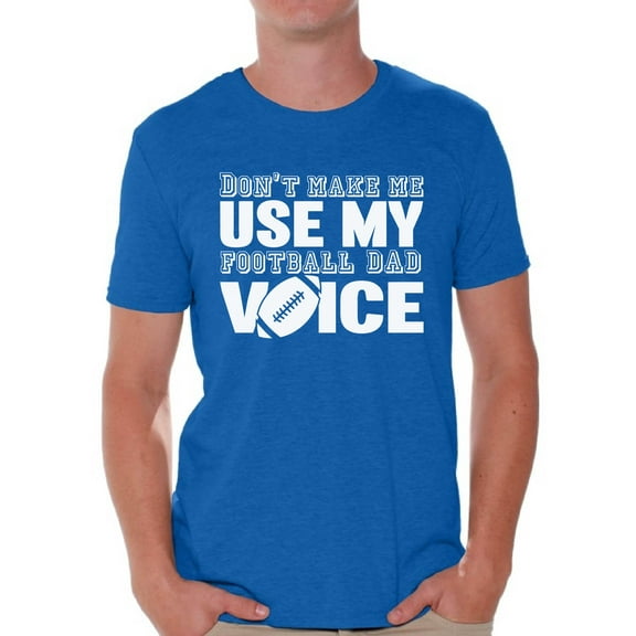 Awkward Styles Men's Football Dad Voice Cute Father`s Graphic T-shirt Tops Sport Dad Gift Father's Day
