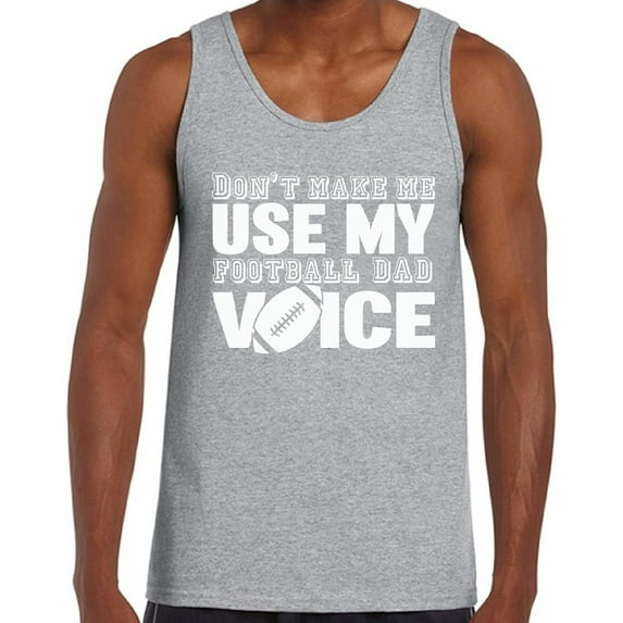Awkward Styles Men's Football Dad Voice Cute Father`s Graphic Tank Tops Sport Dad Gift Father's Day