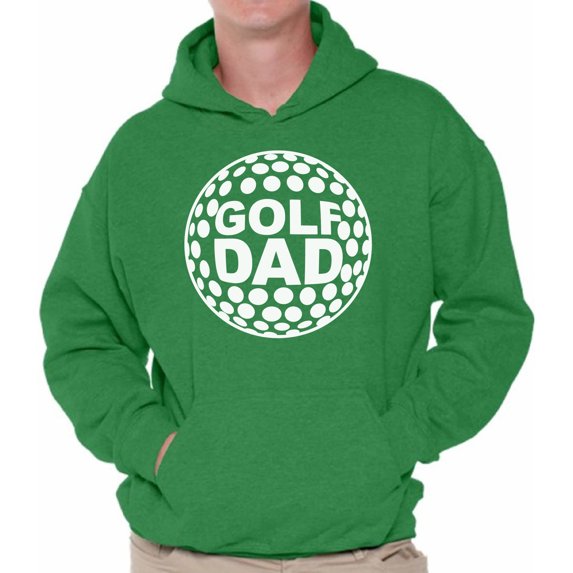 Awkward Styles Men's Golf Dad Graphic Hoodie Tops White Sport Dad Gift Golf Player Father`s Day Idea