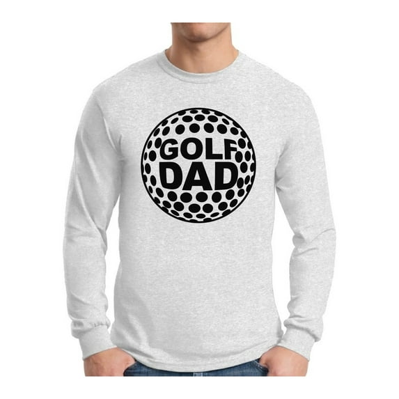 Awkward Styles Men's Golf Dad Graphic Long Sleeve T-shirt Tops Black Sport Dad Father`s Day Gift Idea