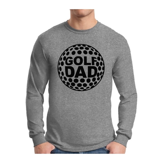 Awkward Styles Men's Golf Dad Graphic Long Sleeve T-shirt Tops Black Sport Dad Father`s Day Gift Idea