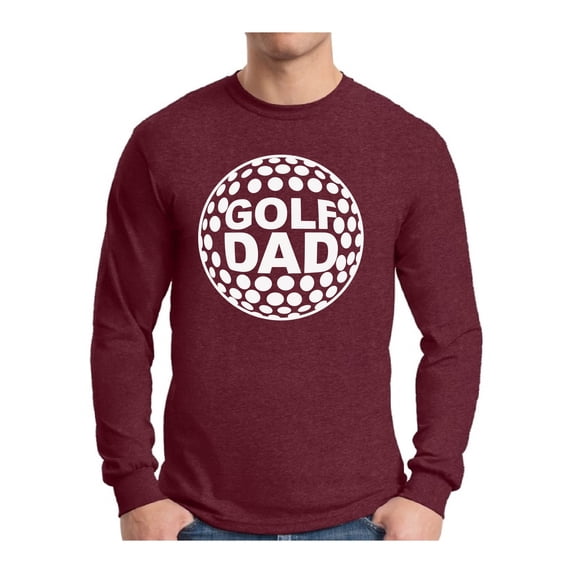 Awkward Styles Men's Golf Dad Graphic Long Sleeve T-shirt Tops White Sport Dad Gift Golf Player Father`s Day Idea