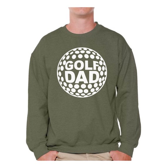 Awkward Styles Men's Golf Dad Graphic Sweatshirt Tops White Sport Dad Gift Golf Player Father`s Day Idea