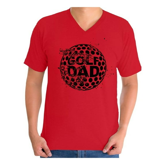 Awkward Styles Men's Golf Dad Graphic V-neck T-shirt Tops Black Golfing Sport Dad Golf Father's Day Gift