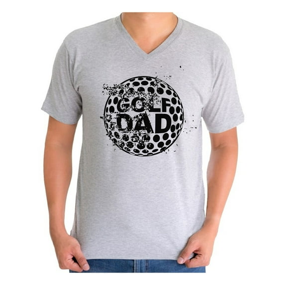 Awkward Styles Men's Golf Dad Graphic V-neck T-shirt Tops Black Golfing Sport Dad Golf Father's Day Gift