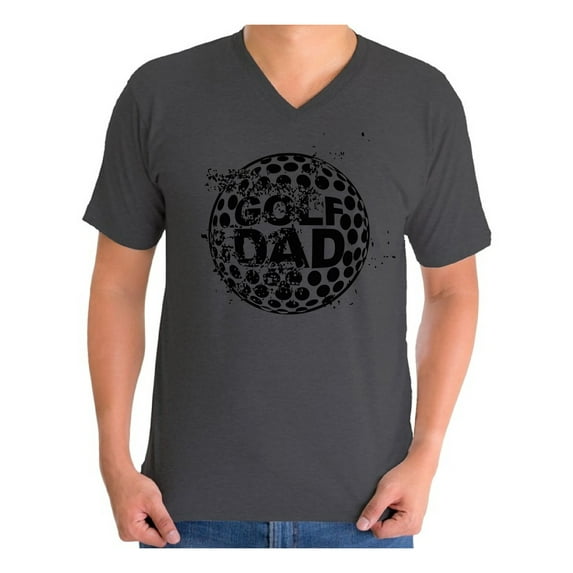 Awkward Styles Men's Golf Dad Graphic V-neck T-shirt Tops Black Golfing Sport Dad Golf Father's Day Gift
