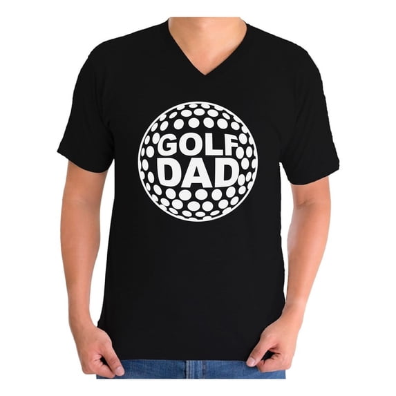 Awkward Styles Men's Golf Dad Graphic V-neck T-shirt Tops White Sport Dad Gift Golf Player Father`s Day Idea