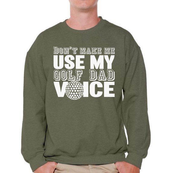 Awkward Styles Men's Golf Dad Voice Funny Graphic Sweatshirt Tops Father's Day Gift Best Golfer Gift