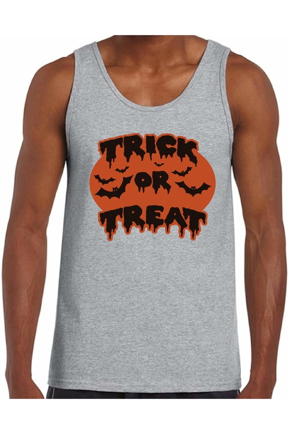 Men's Halloween Graphic Tank Tops Trick or Treat Scary Bats