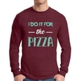 thumbnail image 1 of Awkward Styles Men's I Do It For the Pizza Graphic Long Sleeve T-shirt Tops GYM Funny Workout Saying, 1 of 4