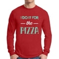 thumbnail image 1 of Awkward Styles Men's I Do It For the Pizza Graphic Long Sleeve T-shirt Tops GYM Funny Workout Saying, 1 of 4
