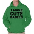 thumbnail image 1 of Awkward Styles Men's I Make Cute Babies Cool Dad`s Graphic Hoodie Tops Father's Day Gift, 1 of 4