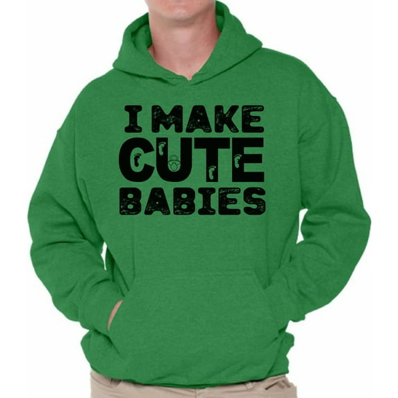 Awkward Styles Men's I Make Cute Babies Cool Dad`s Graphic Hoodie Tops Father's Day Gift