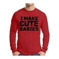 thumbnail image 1 of Awkward Styles Men's I Make Cute Babies Cool Dad`s Graphic Long Sleeve T-shirt Tops Father's Day Gift, 1 of 4