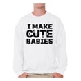 thumbnail image 1 of Awkward Styles Men's I Make Cute Babies Cool Dad`s Graphic Sweatshirt Tops Father's Day Gift, 1 of 4