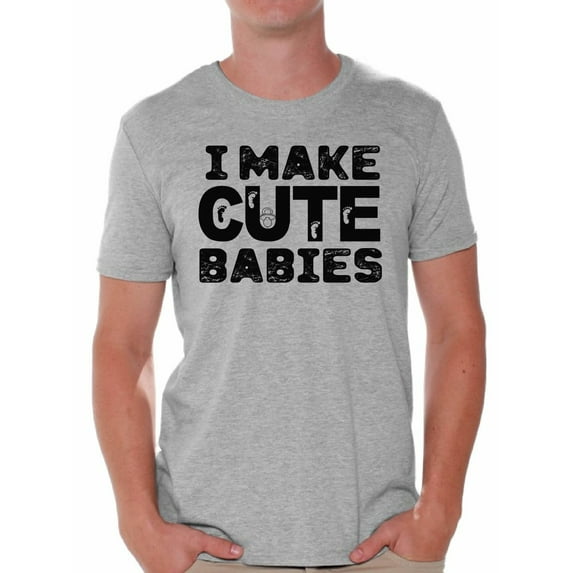 Awkward Styles Men's I Make Cute Babies Cool Dad`s Graphic T-shirt Tops Father's Day Gift