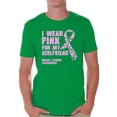 thumbnail image 1 of Awkward Styles Men's I Wear Pink for My Girlfriend Graphic T-shirt Tops Breast Cancer Awareness, 1 of 4