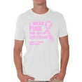 thumbnail image 1 of Awkward Styles Men's I Wear Pink for My Girlfriend Graphic T-shirt Tops Breast Cancer Awareness, 1 of 4