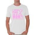 thumbnail image 1 of Awkward Styles Men's I Wear Pink for My Mom Graphic T-shirt Tops Breast Cancer Awareness, 1 of 4