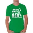 thumbnail image 1 of Awkward Styles Men's I Wear White for My Mom Graphic T-shirt Tops Lung Cancer Awareness, 1 of 4