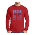 thumbnail image 1 of Awkward Styles Men's Light It Up Blue Support Graphic Long Sleeve T-shirt Tops for Autism Awareness, 1 of 4