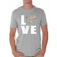 thumbnail image 1 of Awkward Styles Men's Love Puzzles Autism Awareness Graphic T-shirt Tops Autistic Support, 1 of 4