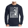 thumbnail image 1 of Awkward Styles Men's Lung Cancer Awareness Graphic Long Sleeve T-shirt Tops White Ribbon, 1 of 4