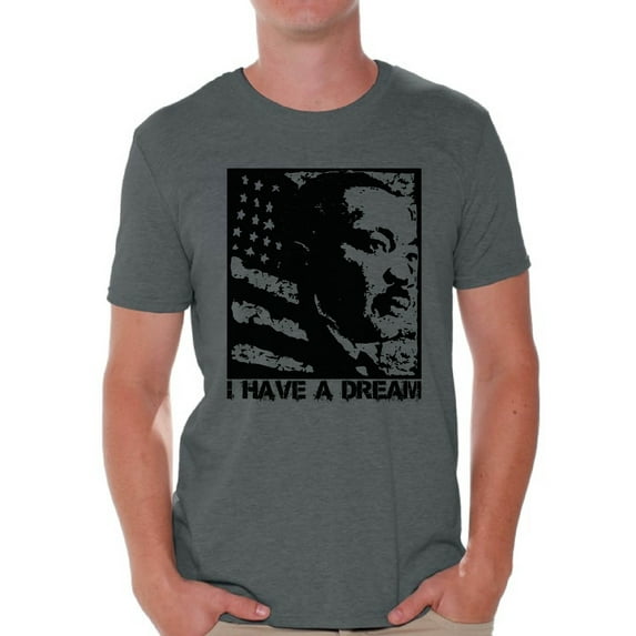 Awkward Styles Men's Martin Luther King Graphic T-shirt Tops American Flag Shirt