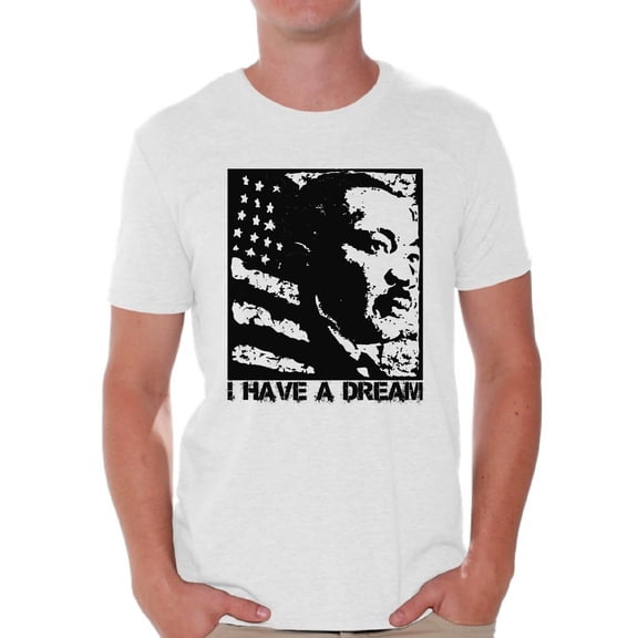Awkward Styles Men's Martin Luther King Graphic T-shirt Tops American Flag Shirt