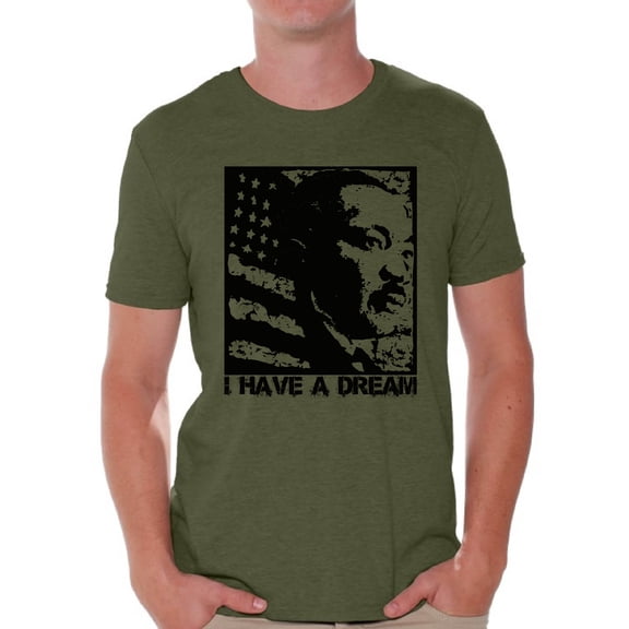Awkward Styles Men's Martin Luther King Graphic T-shirt Tops American Flag Shirt