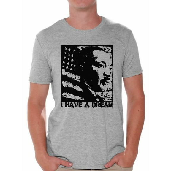 Awkward Styles Men's Martin Luther King Graphic T-shirt Tops American Flag Shirt